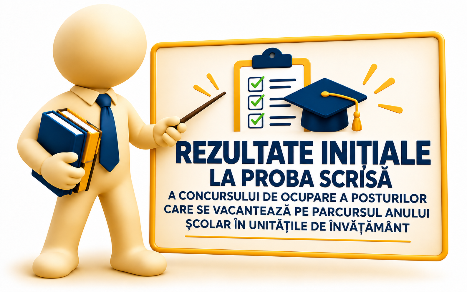 Rezultate inițiale la proba scrisă – Concurs de ocupare a posturilor didactice 2026–2027